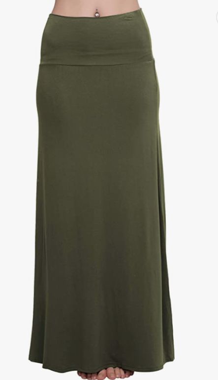 Womens High Waist Maxi Skirt,Solid Flared Long Skirt in sage green. Green Flowy Flared Maxi Skirt, Sage Green Long Skirt, Flowy Green Maxi Skirt With Pockets, Green Flowy Cotton Maxi Skirt, Casual Green Full-length Maxi Skirt, Green Full-length Lined Maxi Skirt, Skirt Png, Long Green Skirt, Green Maxi Skirt