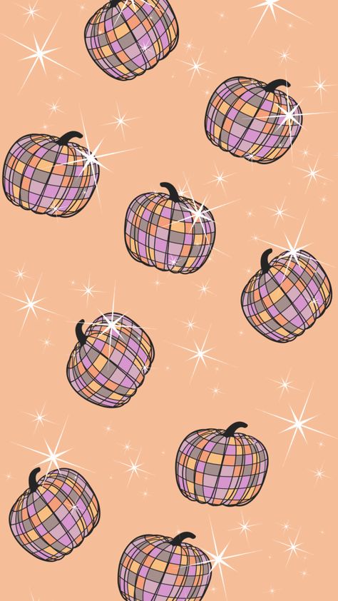 Boo Halloween Wallpaper, Pumpkin Disco Ball Wallpaper, Disco Halloween Wallpaper, Summerween Background, Groovy Halloween Wallpaper, Colorful Halloween Wallpaper, Cute Halloween Iphone Wallpaper, Summerween Wallpaper, Halloween Patterns Wallpaper