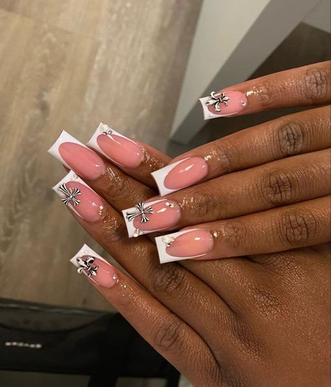 Hard Nails, Simple Gel Nails, French Tip Acrylic Nails, Work Nails, French Acrylic Nails, Short Square Acrylic Nails, Acrylic Nails Coffin Pink, Unique Acrylic Nails, Nails Only