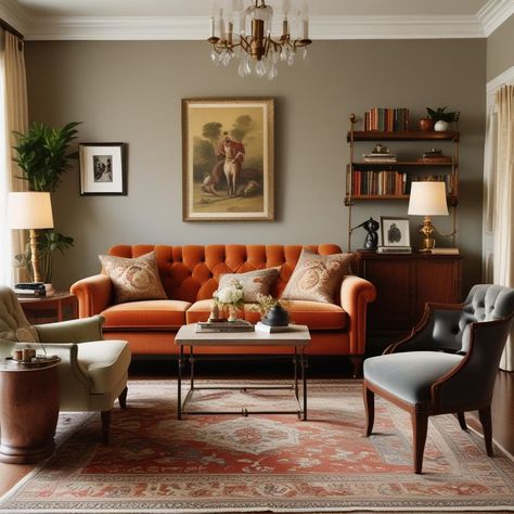 🛋️ Classic meets comfy in this living room! Burnt orange sofa adds a pop of color, while the traditional armchairs & elegant area rug scream vintage charm. Wooden bookshelf and framed art create a cozy, timeless vibe. Perfect for a stylish, relaxed space! 📚🎨🌿💡✨
#odastudioAI #odaAIstudio #odastudio
#traditionaldecor
#classiclivingroom
#elegantinteriors
#vintagedecor
#livingroomdesign
#cozylivingroom
#livingroomfurniture
#homeinspiration
#interiordesignideas
#livingroomstyle Burnt Orange Sofa Living Room, Living Room Burnt Orange, Burnt Orange Sofa, Scream Vintage, Timeless Living Room, Traditional Armchairs, Wooden Bookshelf, Orange Sofa, Classic Living Room