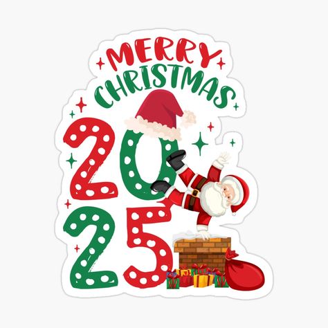 Get my art printed on awesome products. Support me at Redbubble #RBandME: https://www.redbubble.com/i/sticker/Funny-Merry-Christmas-With-Santa-Claus-by-createlovefab/165371963.EJUG5?asc=u Stickers For Christmas, Merry Christmas Stickers, Funny Merry Christmas, Merry Christmas Funny, Tshirt Printing, Tshirt Printing Design, Santa Claus Is Coming To Town, Sticker Funny, Christmas Funny