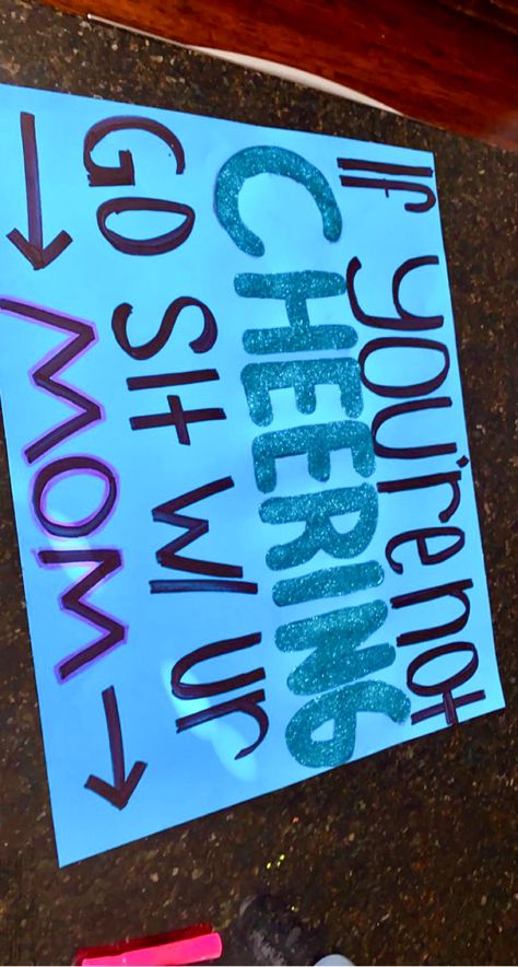 “If youre not cheering go sit w/ ur mom “ Middle School Basketball Cheers, Cheer Posters For Football, Basketball Cheer Signs, Cheer Run Through Signs Football, Basketball Senior Night Posters, Basketball Poster Ideas, Stuco Campaign, Stuco Posters, Asb Ideas