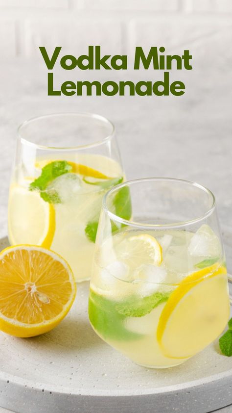 Cocktails With Mint, Mint Alcoholic Drinks, Lemon Mint Cocktail, Vodka Mint Cocktail, Vodka Lemonade Drinks, Mint Lemonade Cocktail, Lemon Vodka Drinks, Alcoholic Drinks Vodka, Vodka Soda With Lime