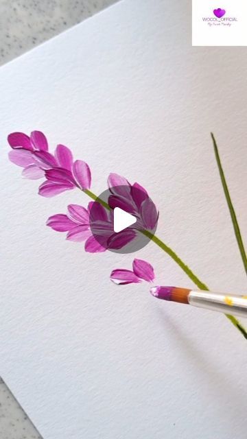 Swati Pandey | OneStroke Flower painting on Instagram: "Easiest Flower Painting 🌸
.
.
.
.
#painting #acrylicpainting #flowerpainting #floral #artwork #artvideo #easypainting #paintingtutorial #viralreels #trendingreels #aesthetic #ａｅｓｔｈｅｔｉｃ #wocol_official" Simple Acrylic Flowers Painting, Easy Acrylic Painting Flowers Simple, Easy White Flower Painting, How To Paint A Simple Flower, Simple Paint Flowers, Flower Aesthetic Painting Ideas, Painting Flowers Easy Acrylic, Step By Step Easy Painting, Painting Wildflowers Acrylic Easy