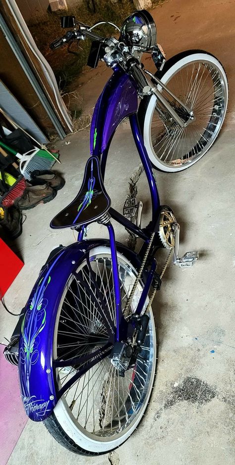 Beach Cruiser Bikes Custom, Custom Bicycles Ideas, Custom Bikes Bicycles, Low Rider Bike, Low Rider Bike Bicycles, Custom Beach Cruiser, Lowrider Bikes, Lowrider Bicycle, Ebike Electric Bicycle