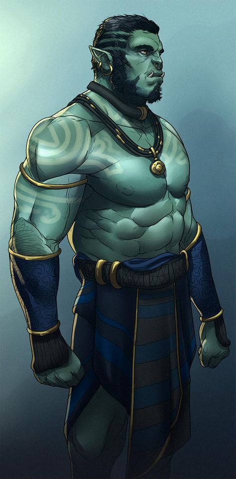 Half-orc Male, Half Orc, Dungeons And Dragons Art, Fantasy Races, Dungeons And Dragons Characters, Thanks For Coming, Dungeons And Dragons Homebrew, High Fantasy, Fantasy Rpg