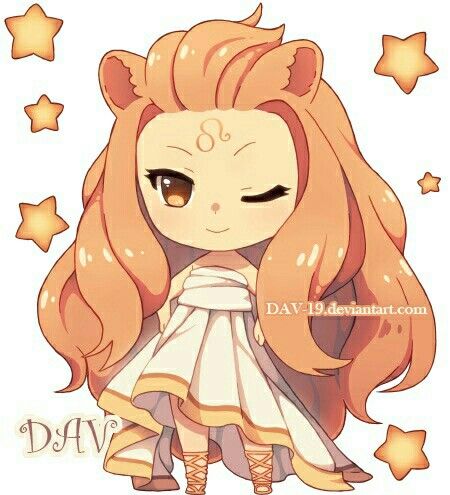 Leo chibi Anime Zodiac, Chibi Girl, 5 Anime, Chibi Characters, Kawaii Chibi, Chibi Drawings, Zodiac Art, I Love Anime, Cute Chibi