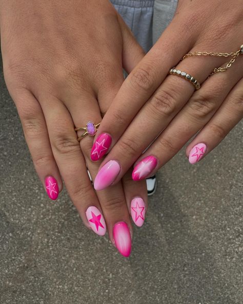 nail dumppppp Gel X Nail Designs Simple, Fun Nail Inspo Almond, Cute Nails Preppy, Cute Nail Inspo Acrylic, Cute Basic Nail Ideas, Fun Nails Designs, Cute Pink Nail Ideas, Light Pink Nails Design, Designs On Nails