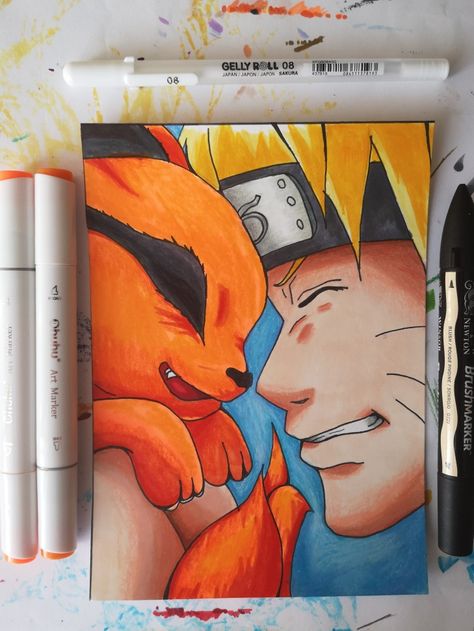 Naruto Drawings Ideas, Meaning Full Drawings Easy, Naruto Uzumaki Painting, Naruto Painting Ideas On Canvas Easy, Naruto Painting Easy, Easy Anime Painting Ideas, Naruto Painting Ideas On Canvas, Naruto Canvas Painting, Simple Anime Painting