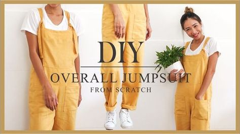 Pola Jumpsuit, Diy Sy, Sewing Projects Clothes, Diy Vetement, Overall Jumpsuit, Costura Diy, Diy Fashion Clothing, Sew Ins, Jumpsuit Pattern