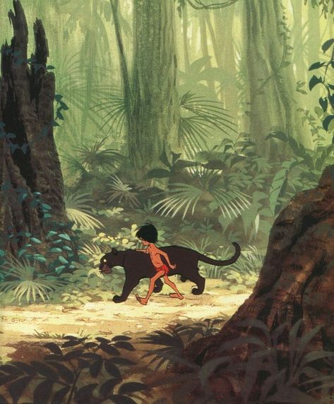 The Jungle Book (1967) The Jungle Book Art, Jungle Book Art, Jungle Book 2016, Jungle Book Movie, Jungle Book Characters, Jungle Book Disney, Nature Collage, Book Cover Design Inspiration, Scared Cat