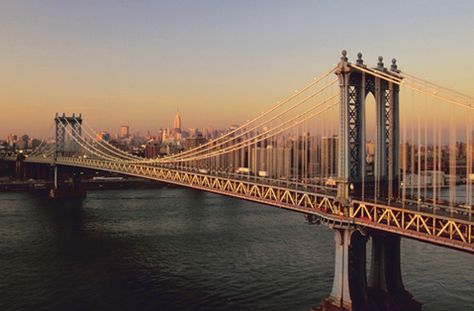 NYC DOT - Manhattan Bridge Nature, Manhattan Bridge Photography, New York Notion Cover, Nyc Bridge, City Reference, New York Bridge, Architectural Masterpieces, Williamsburg Bridge, Famous Bridges