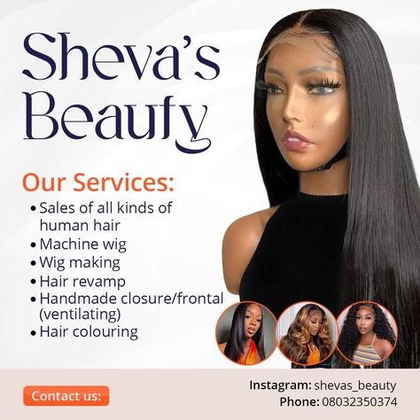 Sales Flyer Design, Hair Poster Design, Hair Poster, Sales Flyer, Frontal Hairstyles, Sale Flyer, Hair Sale, Wig Making, Design Inspo