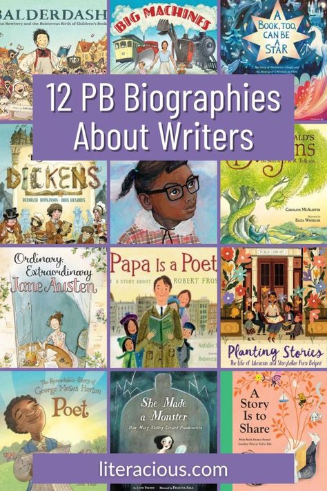 12 Picture Book Biographies About Writers – Literacious Eli Whitney, Virginia Lee Burton, Writing Picture Books, Writing Childrens Books, Forever Book, Ordinary Girls, Mary Shelley, Learn Something New, Book Writer