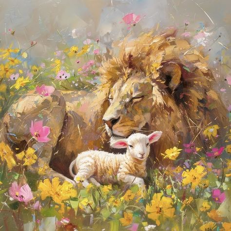 Balance Of Justice, Wolf And Lamb, The Lion And The Lamb, Lion And The Lamb, Isaiah 11, The Atonement, Eternal Peace, Christian Clothes, Lion And Lamb