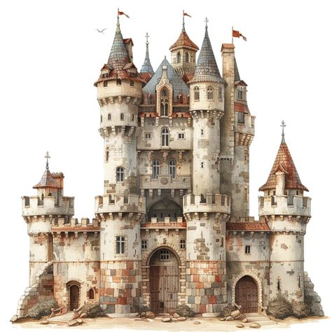 Medieval Castle Exterior, Medieval Castle Aesthetic, Medieval House Concept Art, Medieval Concept Art, Egyptian Buildings, Castle Fantasy Art, Midevil Castle, Castle Concept Art, Castle Scenery