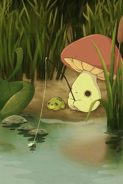 Frogs And Mushrooms, Movie Bloopers, Mushroom Wallpaper, Frog Wallpaper, Airport Pictures, Cocoppa Wallpaper, Frog Art, Cute Doodle Art, Frog And Toad