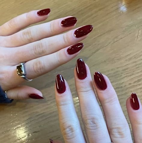 Dark Red Acrylic, Hello Nails, Cherry Nails, Psychology Student, Casual Nails, Blush Nails, Dream Nails, Day In The Life, Nail Manicure