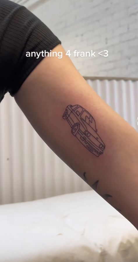 Frank Ocean Pyramids Tattoo, Frank Ocean Car Tattoo, Album Cover Tattoo Ideas, Tattoo Ideas Frank Ocean, Ivy Frank Ocean Tattoo, Nostalgia Ultra Tattoo, Channel Orange Tattoo, E30 Tattoo, Frank Ocean Tattoo Lyrics