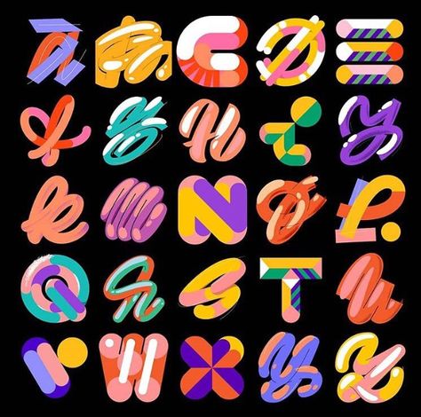 Letras Cool, Design Club, Typography Alphabet, Type Inspiration, Lettering Styles, 36 Days Of Type, Types Of Lettering, Alphabet Design, Typographic Design