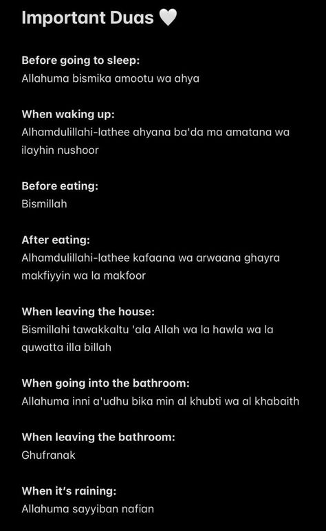 Things That Break Your Fast Islam, Duas For Night, Important Duas, Duas For Beauty, The Saddest Dua, Dua For Sins, Islam Dua Quotes, Dua For Bad Dreams, Dua For Fear