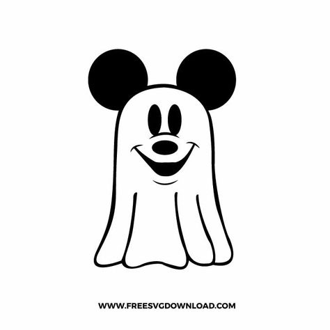 Disney Archives, Mickey Ghost, Ghost Template, Mickey Tattoo, Moldes Halloween, Mickey Svg, Mickey Mouse Halloween, Ghost Svg, Mickey Halloween