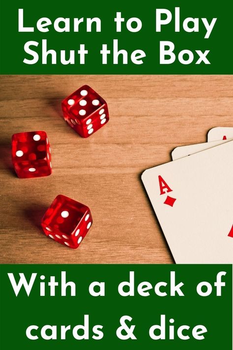 Learn how to play shut the box with a deck of cards Shut The Box Game Diy, Shut The Box Game, Homemade Board Games, Free Bingo Cards, Card Playing, Bingo Template, Family Card Games, Crazy Games, Fun Card Games