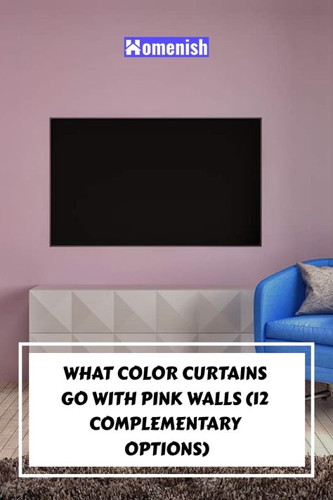 If there is one color that most people never really think of using for their interior walls, it is pink. This color is usually associated with feminine interiors, but it can surprisingly make any space appear more mature and elegant. To create a gender neutral design. Pairing the right curtain color with pink walls is essential in ensuring your room looks stylish. But whether you go for contrasting or complementing hues, our following ideas will help you blend the best curtain colors with any pi Curtains For Pink Walls Living Rooms, Dusty Pink Curtains, Curtain Colors, Light Blue Curtains, Color Curtains, Geometric Curtains, Room Looks, Beige Curtains, Kitchen Cabinets And Countertops