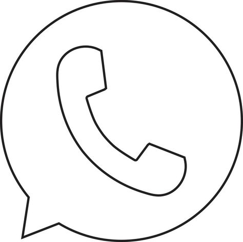 negro línea Arte whatsapp logo. Whatsapp Logo, Logo Line, ? Logo