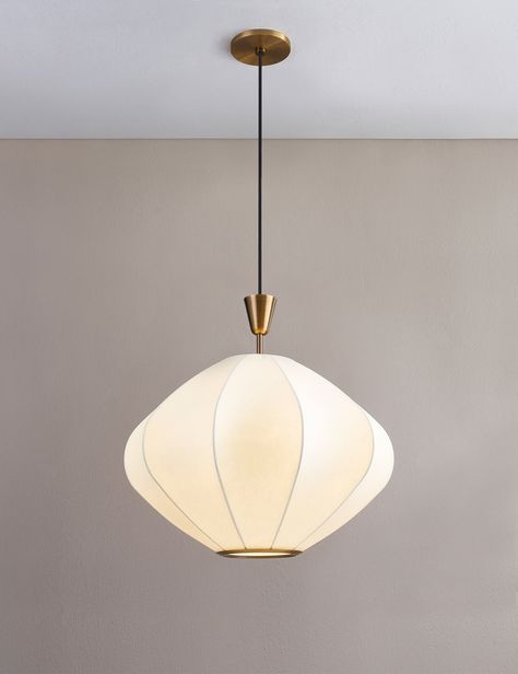 Arden Pendant Light by Colin King x Troy Lighting Pinch Anders Light, Paper Lantern Chandelier Dining Room, Simple Chandelier Bedroom, Pendant Over Nightstand, Midcentury Modern Chandeliers, Alabaster Pendant Light, Hanging Pendant Lights Living Room, Arhaus Lighting, Paper Lantern Chandelier