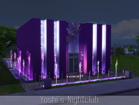 apandatam's Yoshi's Nightclub Sims 4 Nightclub, Lotes The Sims 4, The Sims 4 Lots, Little House Plans, Nightclub Design, Minecraft City, Sims 4 House Design, Casas The Sims 4, Gather Together