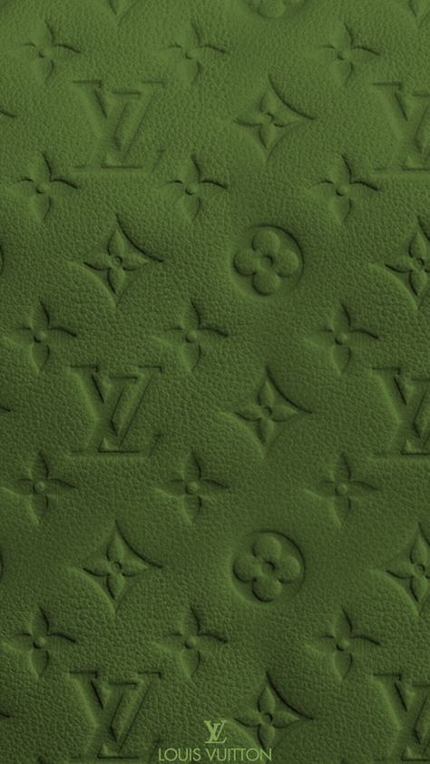 Emerald Green Iphone Wallpaper Aesthetic, Phone Backgrounds Green Aesthetic, Olive Green Phone Wallpaper, Designer Logo Wallpaper, Louie Vuttion Wallpaper, Goyard Wallpapers, Vert Aesthetic, Lv Wallpaper, Expensive Wallpaper