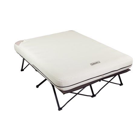 Coleman Twin Airbed Folding Cot with Side Table and 4D Battery Pump - Walmart.com Coleman Camping, Queen Frame, Air Mattress Camping, Camping Cot, Air Mattresses, Air Bed, Camping Bed, Air Mattress, Camping World