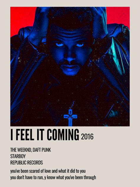 Alternative Minimalist Album Covers The Weeknd, The Weeknd Song Poster, Song Posters The Weeknd, I Feel It Coming The Weeknd, Song Poster Background, The Weeknd Album Cover, Weekend Song, The Weeknd Albums, Poster Polaroid