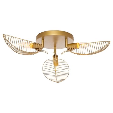 Malachi River of Goods Gold Metal Triple Leaf Shade 24-Inch Ceiling Light - 24" x 24" x 5.25" - Bed Bath & Beyond - 36932297 Guest Room Paint, Modern Style Decor, Globe Ceiling Light, Contemporary Ceiling Light, Modern Contemporary Style, Glam Decor, Metal Leaves, Painted Ceiling, The Hope