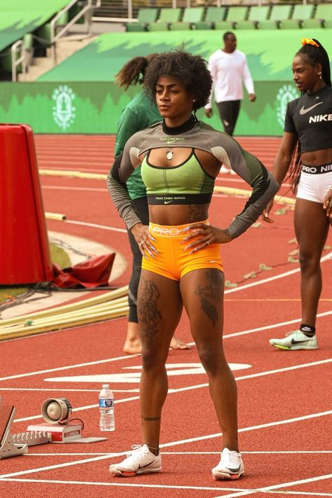 Sha'Carri Richardson (USA) • 2024 Prefontaine Classic (Eugene) #athletics #training Sha'carri Richardson 2024, Women Olympic Athletes, Olympic Women, Sport Women, Sha Carri Richardson, Women Athletes, Sha'carri Richardson, Athletic Girl, Buff Women