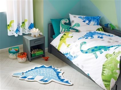 Buy Ben The Dino Pencil Pleat Curtains from the Next UK online shop Dinosaur Bedding, Kids Duvet, Kids Duvet Cover, Single Quilt, Kids Bedding Sets, Themed Bedroom, Boys Bedding, Single Duvet Cover, Childrens Beds