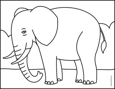 Easy How to Draw an Elephant for Kids Tutorial Video and Elephant Coloring Page Drawings step by step for kids #drawingsstepbystepforkids Drawing ideas #drawingideas Drawing ideas for kids #drawingideasforkids 1.81 Elephant Drawing For Kids, Easy Elephant Drawing, Elephants For Kids, Draw An Elephant, Easy Halloween Drawings, Thanksgiving Drawings, Elephant Coloring, Elephant Coloring Page, Easy Animal Drawings