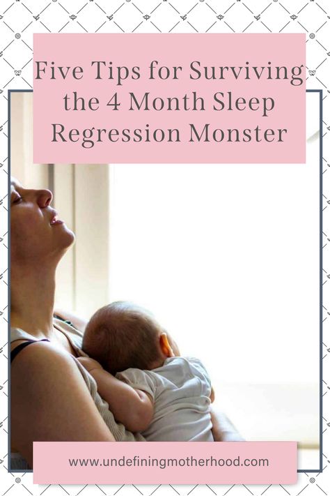 The 4 month sleep regression is a time in which your little one goes from sleeping for several hours at a time or overnight, to waking up every hour or so. It typically happens due to the developmental changes your infant is going through during that time. So how can you reclaim sleep for you and your bundle of joy? Click here for 5 tips for surviving the sleep regression monster! #sleeptraining #sleepregression #infants #baby #sleep 4 Month Sleep Regression, Get Some Sleep, Ivf Cycle, When They Cry, Sleep Routine, Sleep Cycle, Sleeping Habits, Circadian Rhythm, Sleep Training