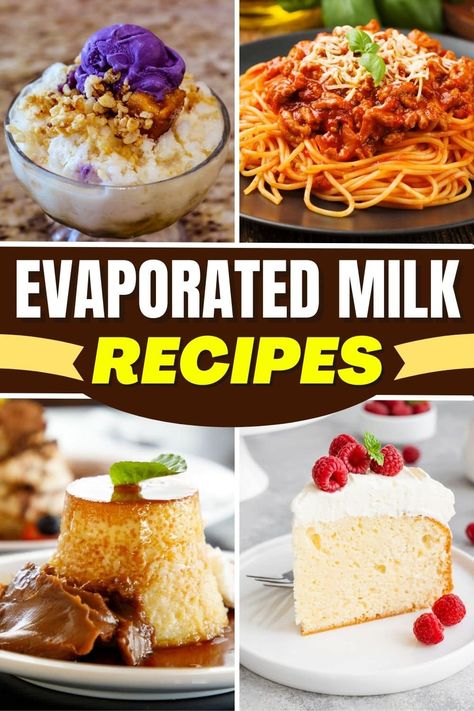 From breakfast to dessert and every meal in-between, these evaporated milk recipes are incredibly versatile. They're creamy, light, and wonderfully milky. Coconut Evaporated Milk Recipes, Evaporated Milk Desserts Easy, Bread With Evaporated Milk, What To Do With Evaporated Milk, Recipe With Evaporated Milk, Canned Milk Recipes, Recipes That Use Powdered Milk, Things To Make With Evaporated Milk, Carnation Evaporated Milk Recipes