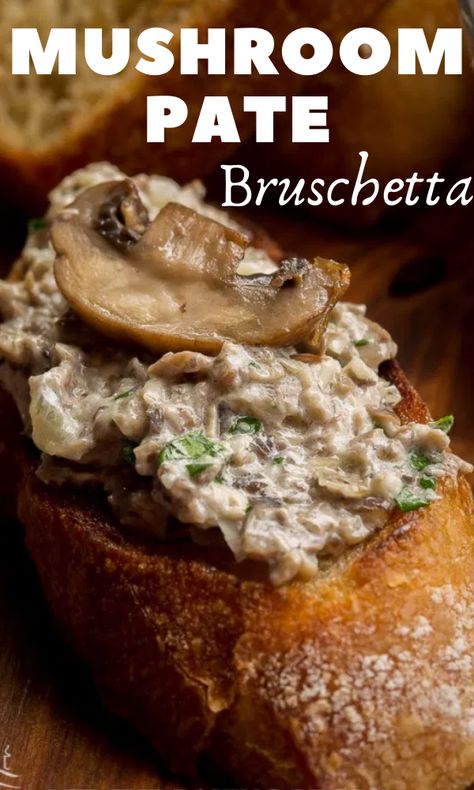 Mushroom Pate Recipe Simple, Vegan Mushroom Pate, Mushroom Pate Jamie Oliver, Vegetarian Pate Recipe, Pate Recipe Homemade, Vegan Pate Recipes, Mushroom Starter Recipes, Mushroom Dip Recipes, Pate Appetizers