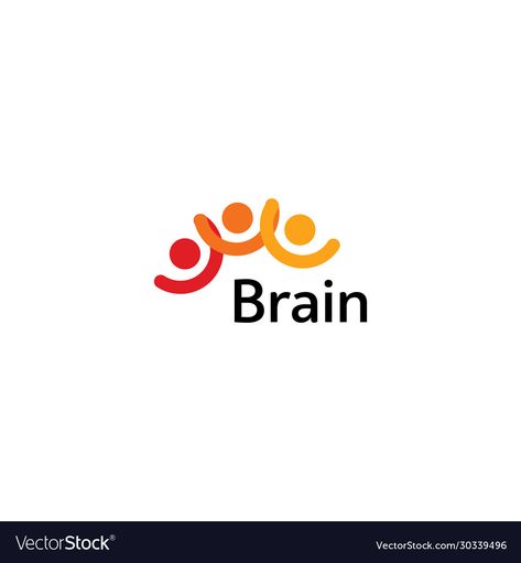 Group Logo Design Ideas, Brain Logo Creativity, Brain Icon, Brain Storm, Logo Silhouette, Brain Logo, Early Learning Centre, Vector Template, Learning Centers