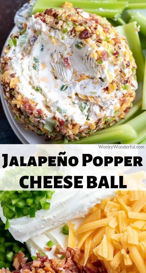 Popper Cheese Ball, Onion Appetizers, Cheese Ball Recipes Easy, Healthier Me, Cheese Ball Recipe, Jalapeno Cheese, Appetizers Easy Finger Food, Jalapeno Popper, Cheese Ball Recipes