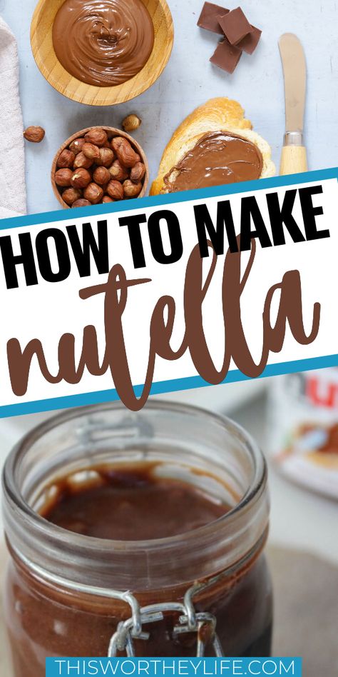 Love Nutella, but tired of running out for another jar? Learn how to make your own with our homemade Nutella recipe. Give our copycat recipe a try! Make Your Own Nutella, Homemade Nutella Recipes, How To Make Nutella, Nutella Recipe, Style Tips And Tricks, Healthy Nutella, Processor Recipes, Nutella Jar, Homemade Nutella