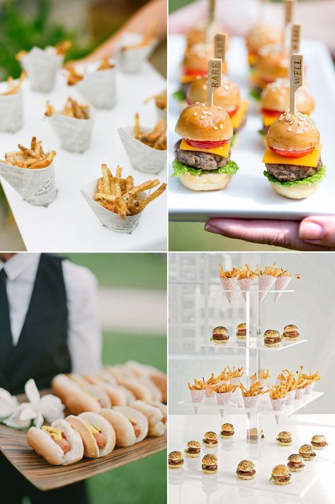 Your guests probably won’t remember every little detail about the wedding, but if the food is fun and tasty, that’s something they’ll never forget! Modern couples are shying away from the traditional sit-down dinner and getting creative with thoughtful creations that are easy-to-pick-up and encourage human interaction. Get inspired by these unconventional wedding food trends … Wedding Food Ideas, Diy Wedding Food, Wedding Food Stations, Wedding Appetizers, Foods And Drinks, Reception Food, Wedding Reception Food, Wedding Buffet, Unconventional Wedding