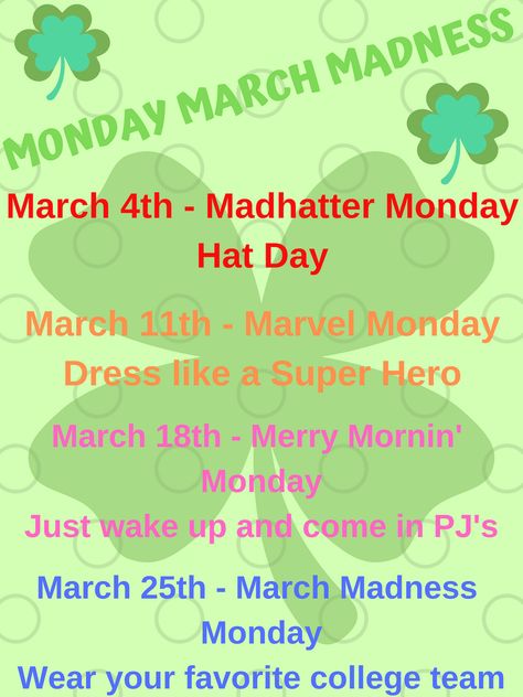 march madness March Madness Theme, Spirit Day Ideas, Dress Up Days, Hat Day, 25 March, Dress Up Day, College Team, March Madness, March 4