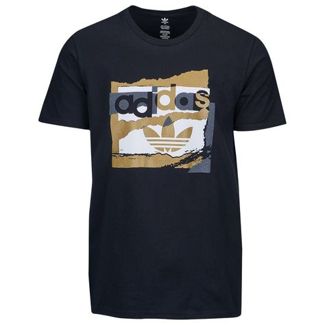 adidas Originals Graphic T-Shirt - Men's - Clothing Thala Dhoni, Adidas Clothing, Nice Sneakers, Adidas Logo Wallpapers, Adidas Sweats, Black Graphic Tee, Black Graphic Tees, Adidas Outfit, Sports Tees