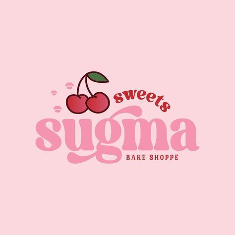 Bakery logo design - Ilea 445 Logo Design For Sweets, Candy Shop Logo Design Ideas, Logo For Sweets Business, Sweet Branding Design, Bakery Logo Design Vintage, Logo Inspo Ideas, Sweets Logo Design Ideas, Cute Bakery Logo Design, Cute Logo Design Ideas