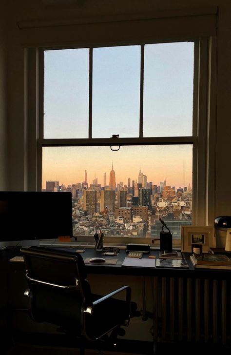 New York Office, Welcome To My House, Apartment Office, Custom Sticker, Nyc Life, New York Life, Future Apartment, New York Apartment, Window View