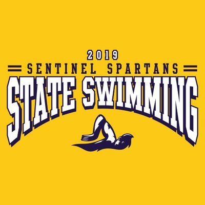 A 2-color state swimming tee shirt design for the Sentinel Spartans. State Swim Team Shirts, Swim Team Shirts Design High Schools, Swim Team Shirts Design, Swim Team Shirt, Tshirt Creative, Swim Team Shirts, Team Shirt Designs, Sports Team Apparel, Purple Pride